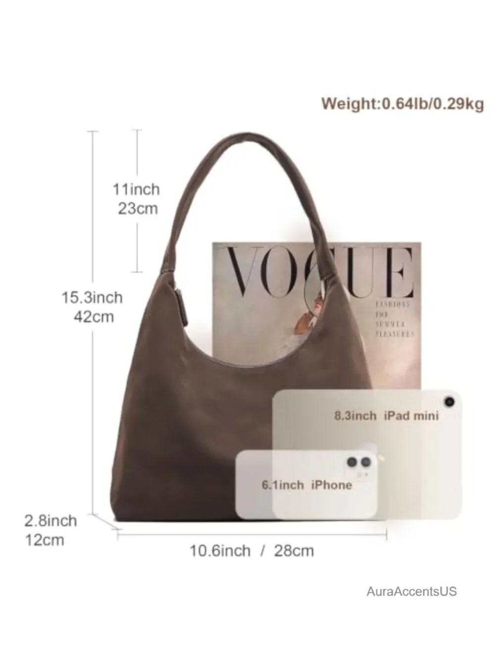 Small Hobo Shoulder Bag Faux Suede Y2K Purse
